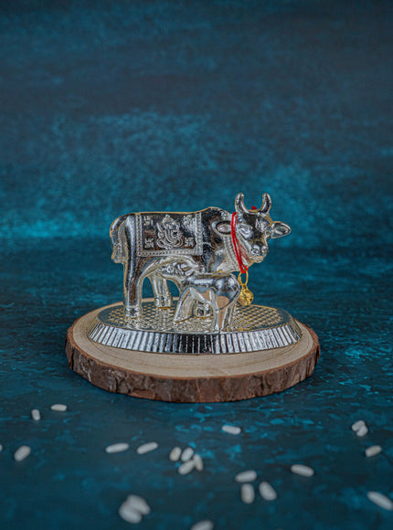 Silver Plated Cow and Calf - WBG0773