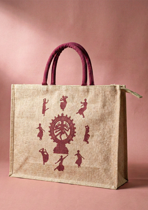Customizable Juco Bag with Handle - Arangetram - WBG0943