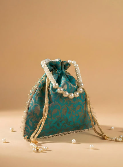 Raw Silk Potli Bag - WBG0953
