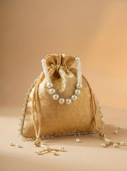 Raw Silk Potli Bag - WBG0953