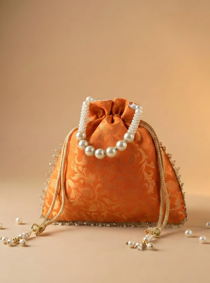 Raw Silk Potli Bag - WBG0953