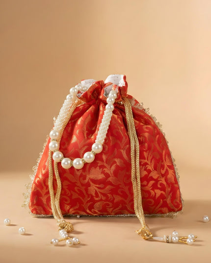 Raw Silk Potli Bag - WBG0953