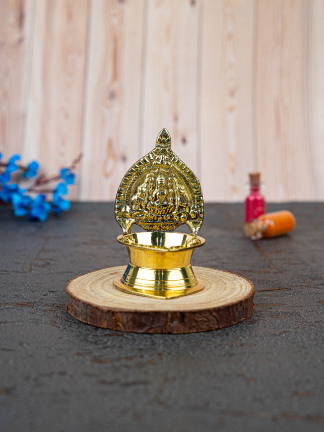 Brass Gajalakshmi Kamakshi Diya - WBG1441