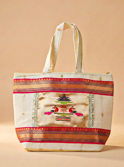 Handbag with Paithani Design - WBG1610