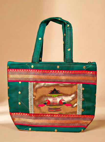 Handbag with Paithani Design - WBG1610