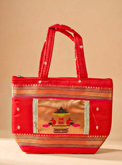 Handbag with Paithani Design - WBG1610