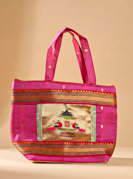 Handbag with Paithani Design - WBG1610