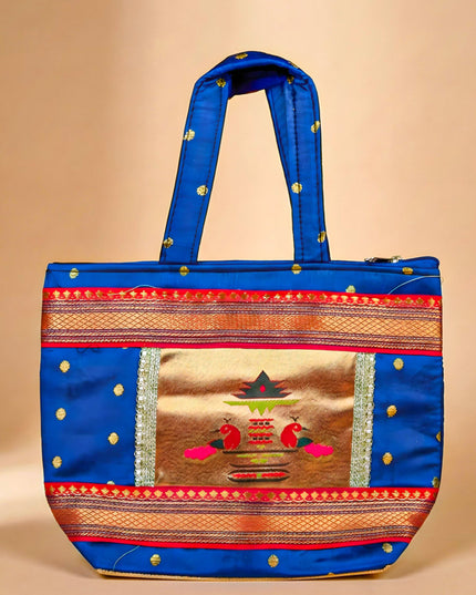 Handbag with Paithani Design - WBG1610