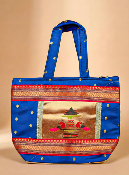 Handbag with Paithani Design - WBG1610