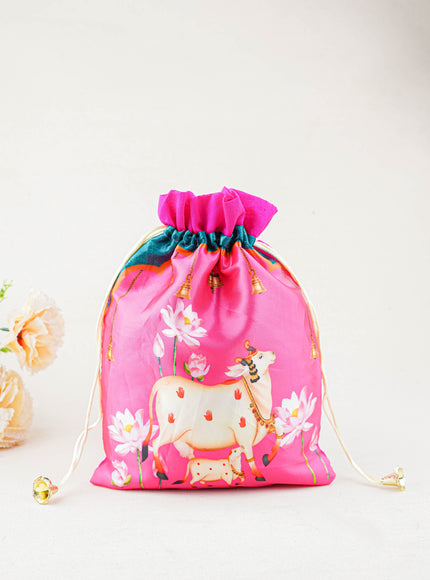 Pichwai String Bag - 11 x 8 inch - WBG1634
