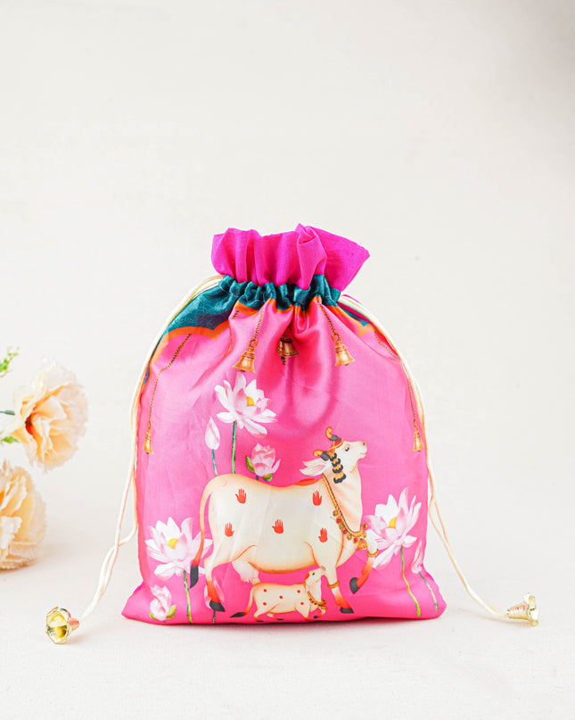 Pichwai String Bag - 11 x 8 inch - WBG1634