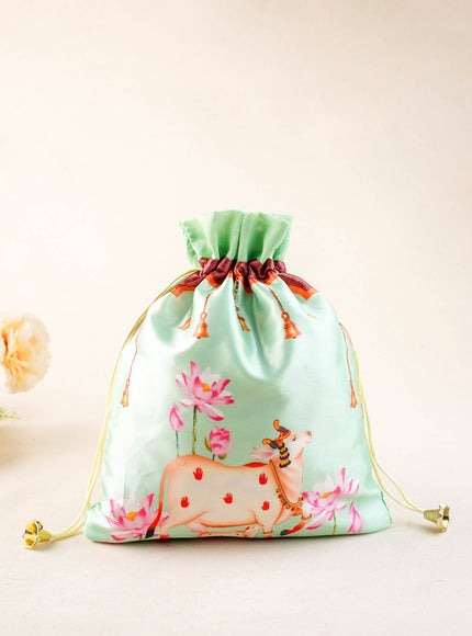 Pichwai String Bag - 11 x 8 inch - WBG1634