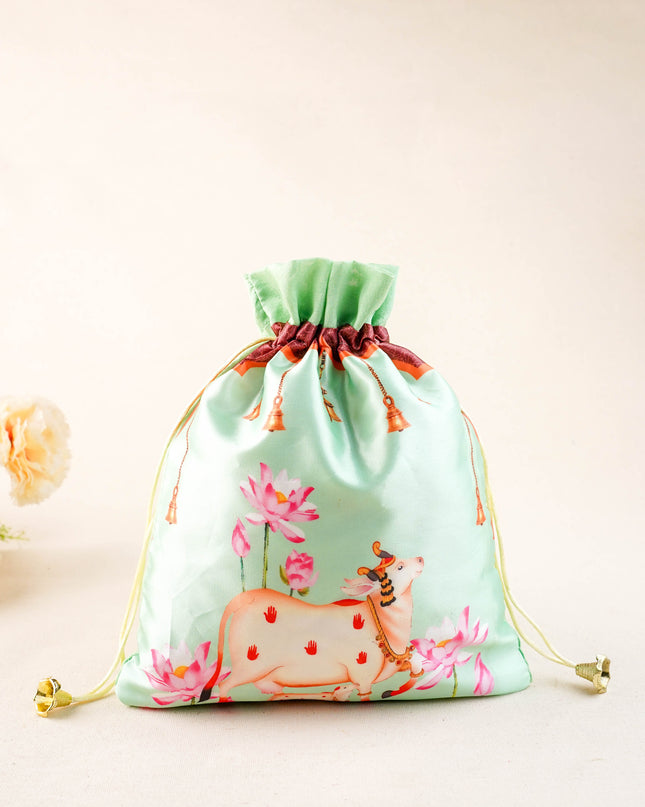 Pichwai String Bag - 11 x 8 inch - WBG1634