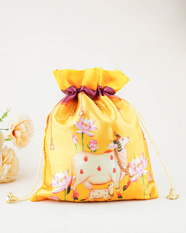 Pichwai String Bag - 11 x 8 inch - WBG1634