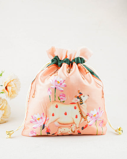 Pichwai String Bag - 11 x 8 inch - WBG1634