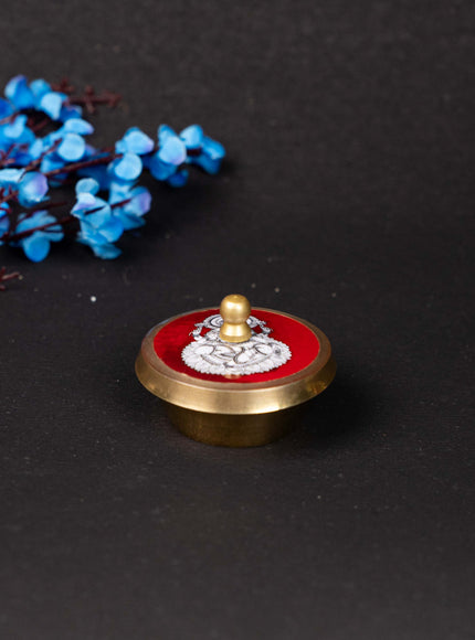 Brass Kumkum Dibbi - Madhubani - WBG1745