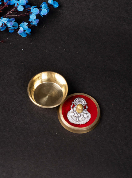 Brass Kumkum Dibbi - Madhubani - WBG1745