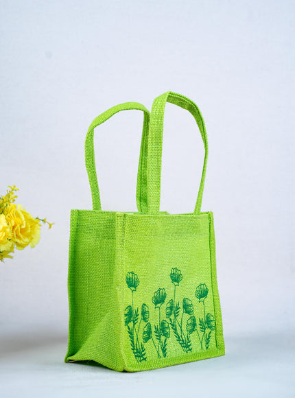 Jute Bag - Flower Design - WBG1751
