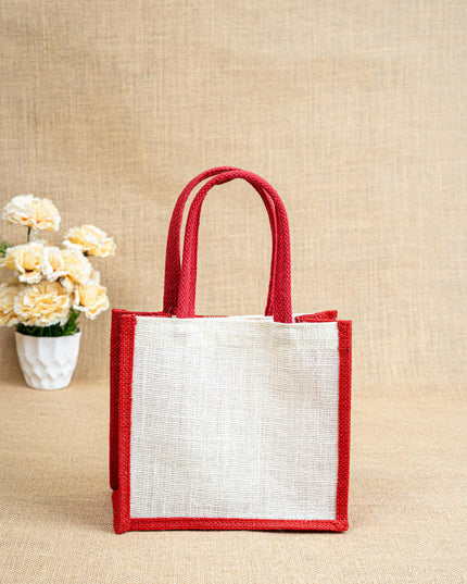 Jute Bag with Contrast Border - WBG1762