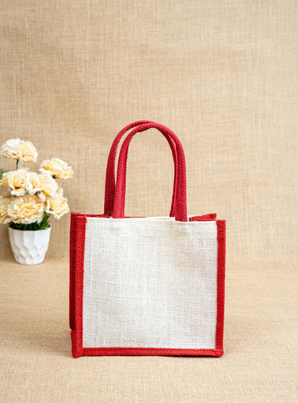 Jute Bag with Contrast Border - WBG1762