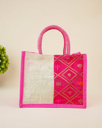 Jute Bag with Contrast Border - WBG1762
