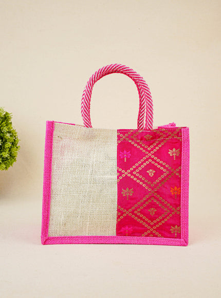 Jute Bag with Contrast Border - WBG1762