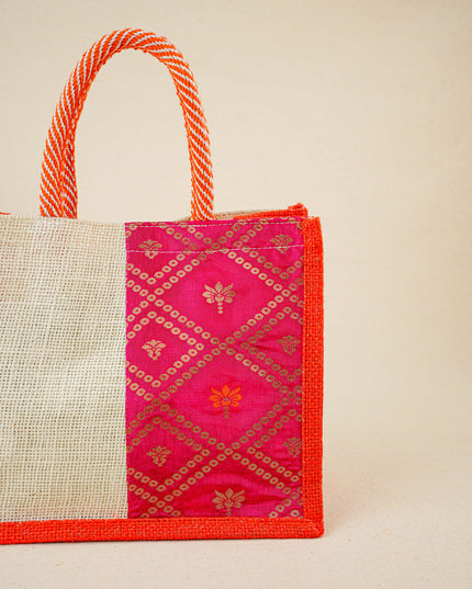 Jute Bag with Contrast Border - WBG1762