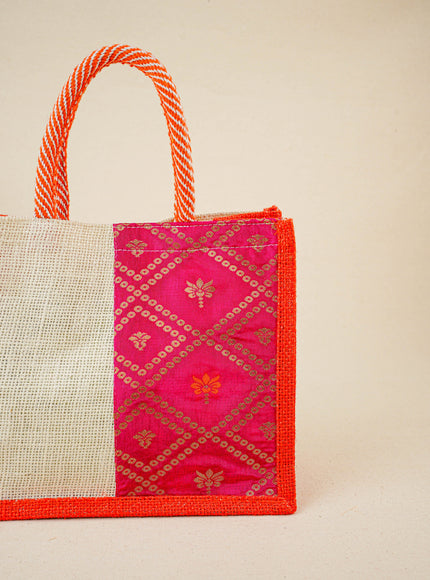 Jute Bag with Contrast Border - WBG1762