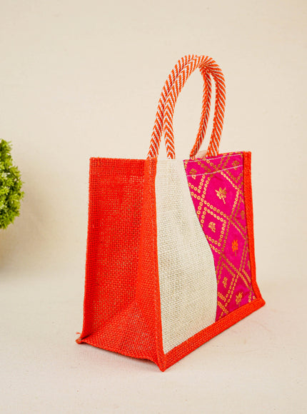 Jute Bag with Contrast Border - WBG1762