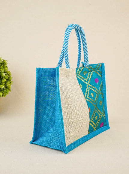 Jute Bag with Contrast Border - WBG1762