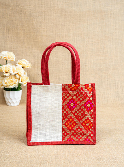 Jute Bag with Contrast Border - WBG1762