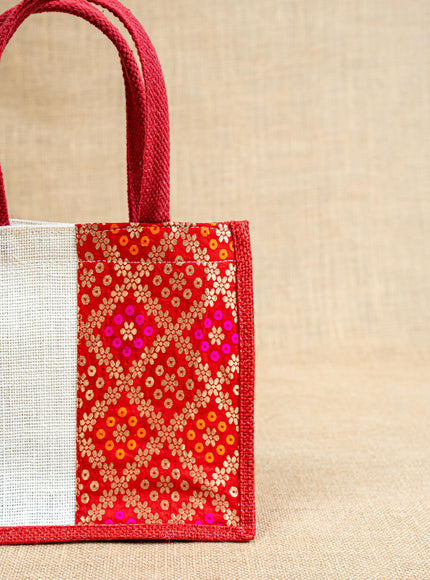 Jute Bag with Contrast Border - WBG1762