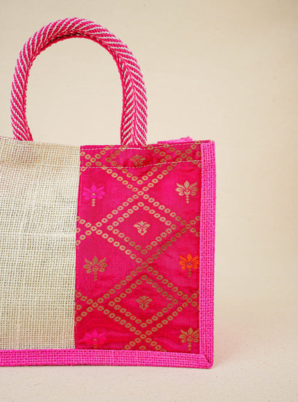 Jute Bag with Contrast Border - WBG1762