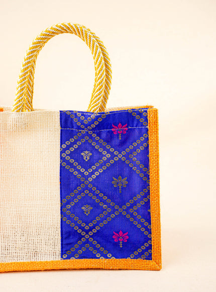 Jute Bag with Contrast Border - WBG1762