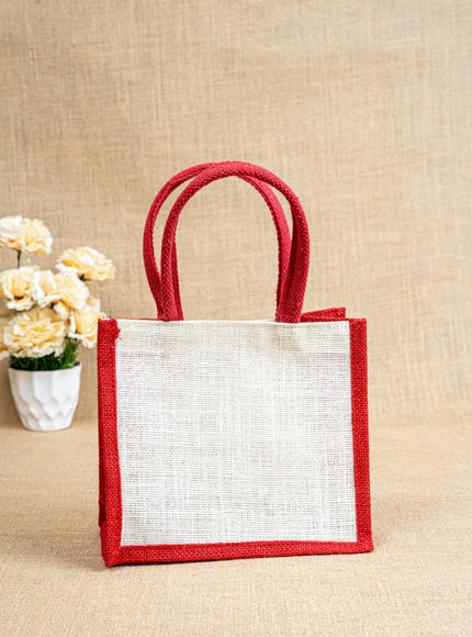 Jute Bag with Contrast Border - WBG1762