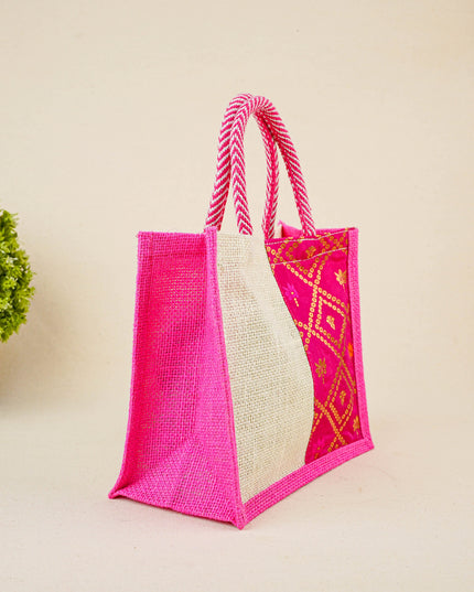 Jute Bag with Contrast Border - WBG1762