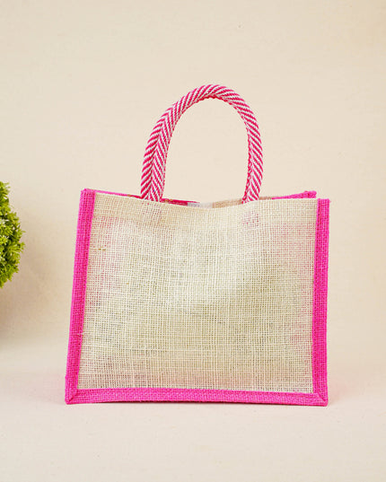Jute Bag with Contrast Border - WBG1762