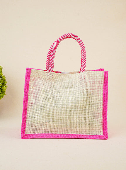 Jute Bag with Contrast Border - WBG1762