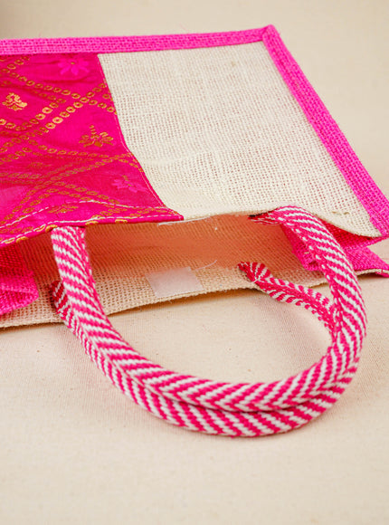 Jute Bag with Contrast Border - WBG1762