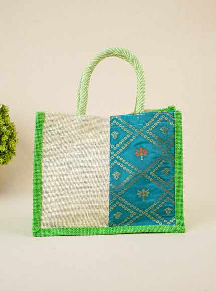 Jute Bag with Contrast Border - WBG1762