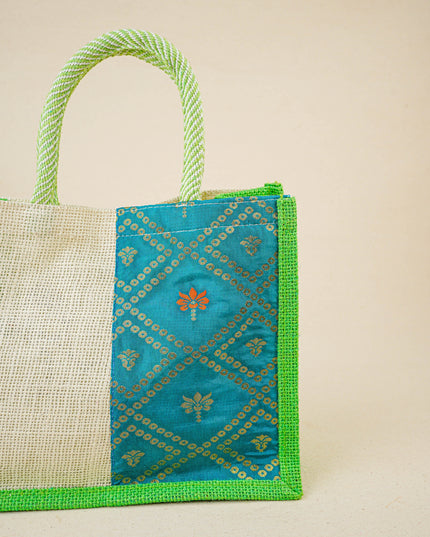Jute Bag with Contrast Border - WBG1762