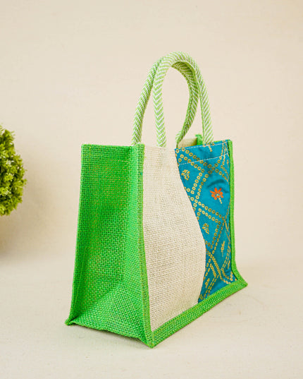 Jute Bag with Contrast Border - WBG1762