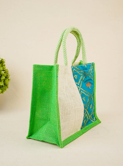 Jute Bag with Contrast Border - WBG1762