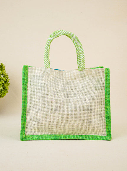 Jute Bag with Contrast Border - WBG1762