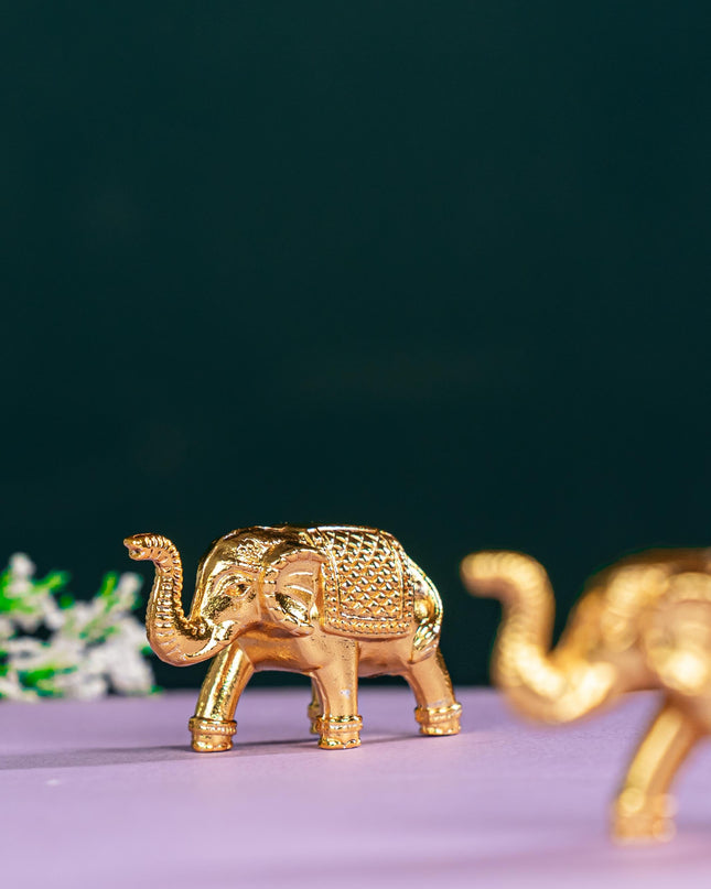 Zinc Alloy Elephant - Set of 2 - Gold - WBG1784-2