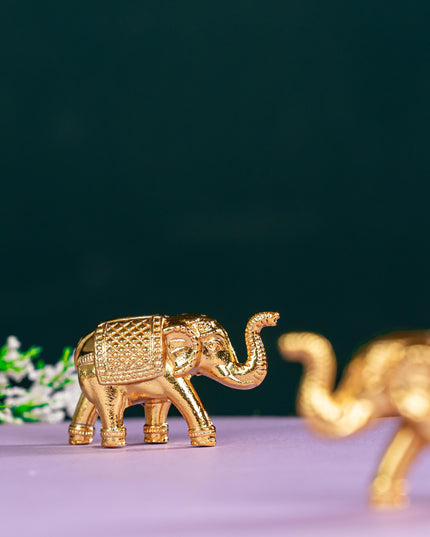 Zinc Alloy Elephant - Set of 2 - Gold - WBG1784-2