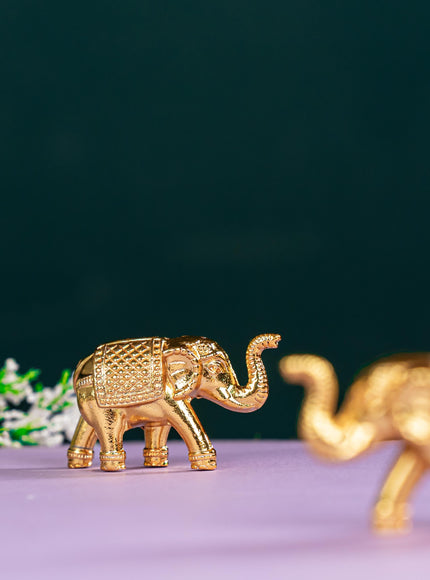 Zinc Alloy Elephant - Set of 2 - Gold - WBG1784-2