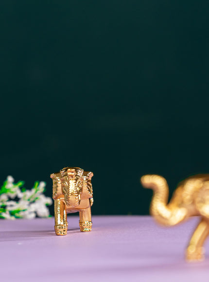 Zinc Alloy Elephant - Set of 2 - Gold - WBG1784-2