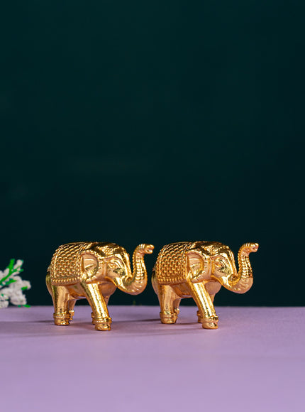 Zinc Alloy Elephant - Set of 2 - Gold - WBG1784-2