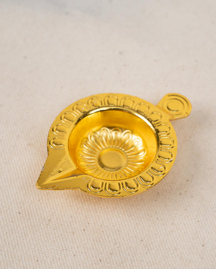 Zinc Alloy Diya Set of 2 - Gold - WBG1789-1